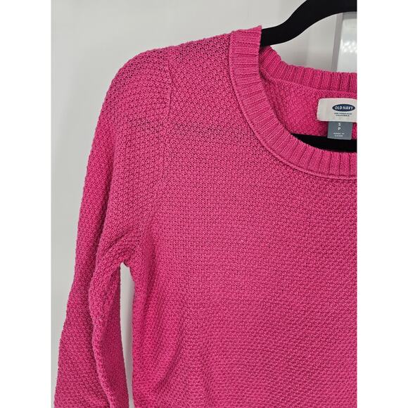 Old Navy Women's Pink  Long Sleeve Crew Neck Knit Casual Sweater Size S/P - Picture 2 of 5